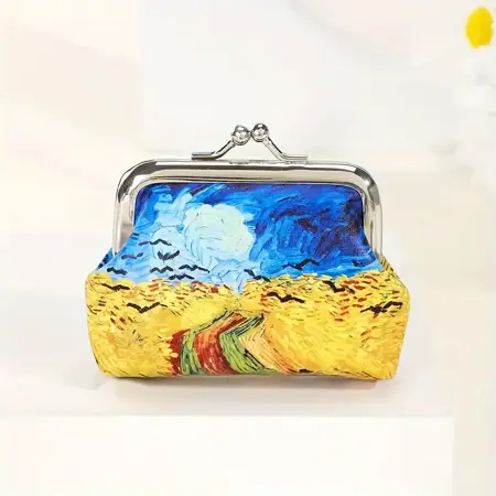 Peněženka na mince Van gogh Pšeničné pole s vránami